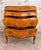 Vintage Goldsmith's of Harrisburg Pa Parquetry Bombe Commode | Louis XV Style Figured Wood 4-Drawer Chest For Sale - Image 10 of 12