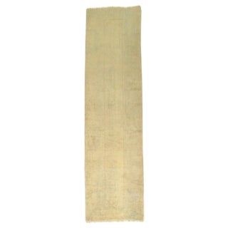 Vintage Pale Turkish Oushak Runner - 2'7" x 9'11" For Sale