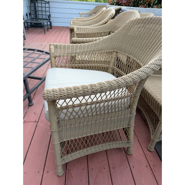 Early 21st Century Brown Jordan Wicker Outdoor Dining Chairs For Sale - Image 5 of 7