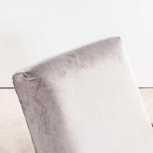 Wood Armchair in Grey Cotton Velvet by Jaroslav Šmídek, 1950s For Sale - Image 7 of 9