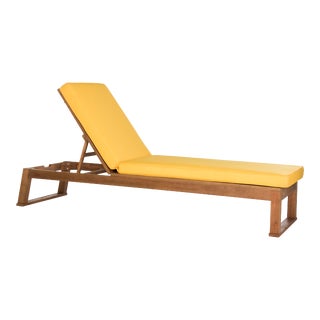 Contemporary Sunlounger in Natural & Yellow For Sale