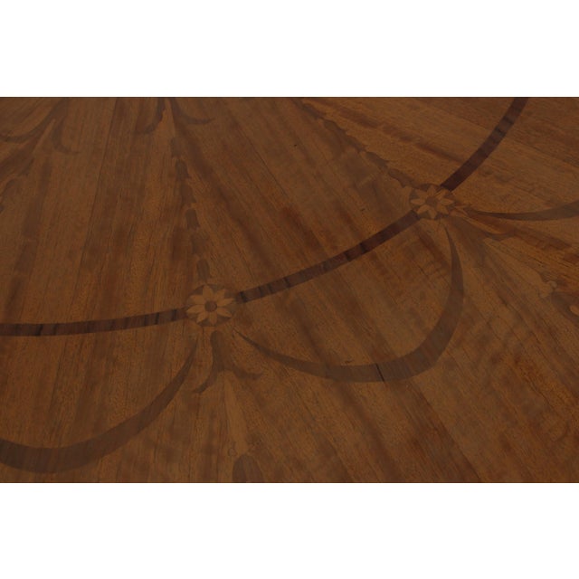 Wood Adam Gold Gilted Satinwood Inlaid Demilune Console Table For Sale - Image 7 of 16
