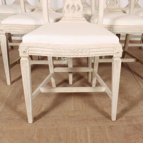 1920s Gustavian Dining Chairs, 1920s, Set of 6 For Sale - Image 5 of 14