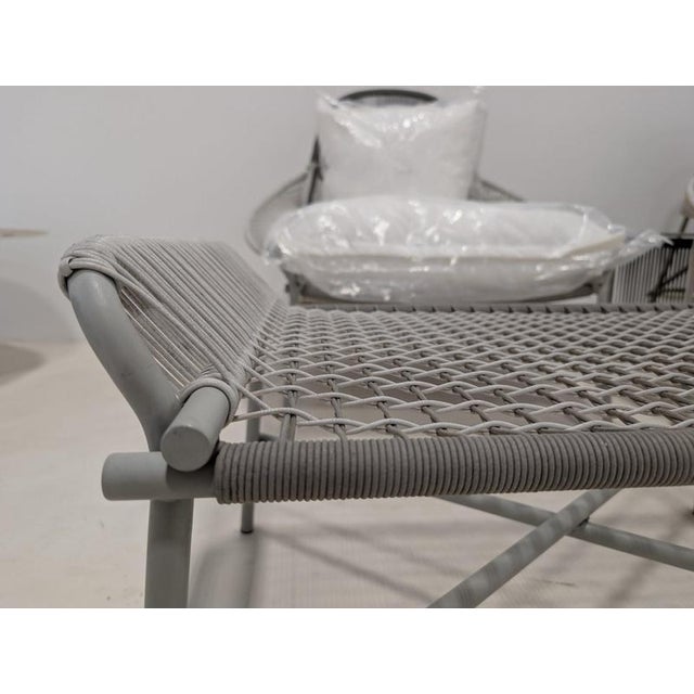 Metal Traveler Outdoor Set in Rope from Roche Bobois, Set of 5 For Sale - Image 7 of 18