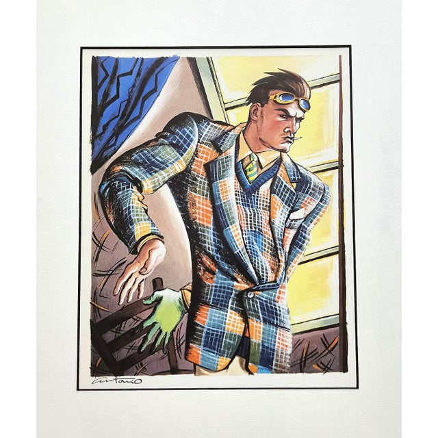 1985 Men's Fashion Print by Antonio Lopez, Matted | Chairish