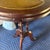 Vintage Hammary Mahogany Cloverleaf Side Table - Mid-Century Tooled Leather Pedestal Accent Table - Plant No. 2 Lenoir Nc For Sale In Los Angeles - Image 6 of 11