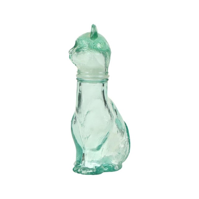 1960s Small Glass Cat Carafe by Vetreria Etrusca Glassware, 1960s For Sale - Image 5 of 11
