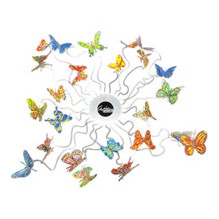 David Gerstein Pop Art Object Butterflies Forever Bowl Metal Modern Sculpture For Sale