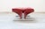 Set of Lounge Chair and Footrest in Red Leather by Vitelli e Ammannati for Brunati, 1970s-1980s For Sale - Image 10 of 18