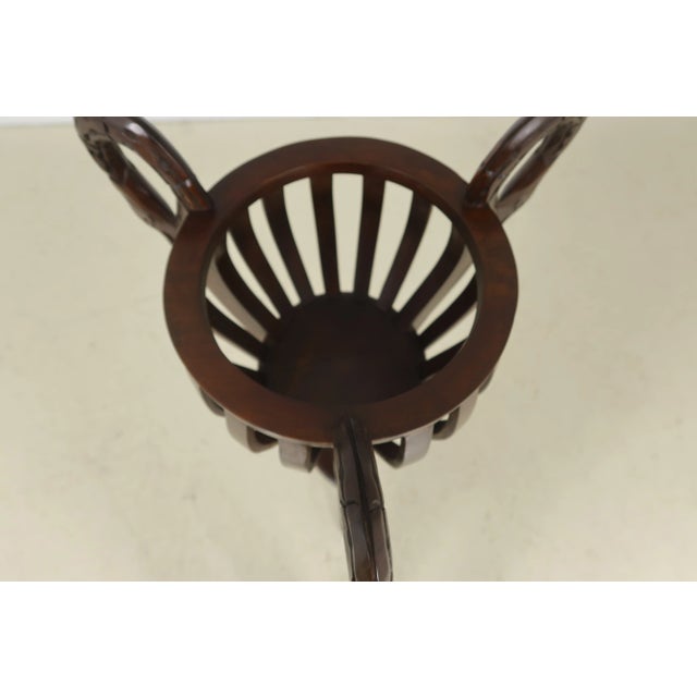 Traditional Swan Head Carved Regency Style Planter Stand For Sale - Image 3 of 7