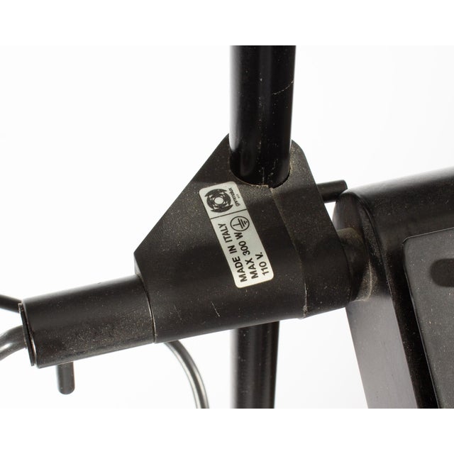 Metal Gammalux Italian 1980s Black Adjustable Floor Lamp For Sale - Image 7 of 8