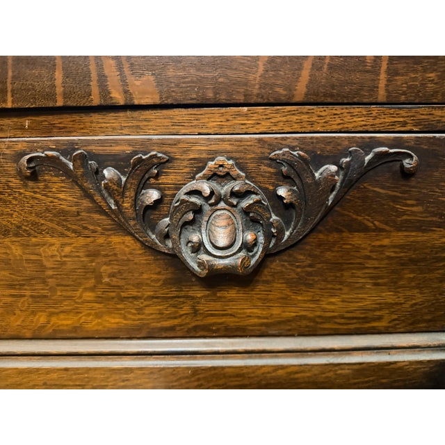 Downsizing - Must Sell - Late 19th Century English Renaissance Gothic Oak Buffet Sideboard For Sale - Image 11 of 13