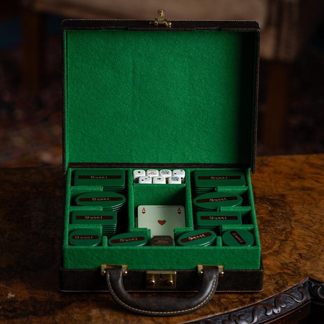 Vintage 20th Century Italian Travel Poker Set from Gucci, 1970 For Sale - Image 15 of 16