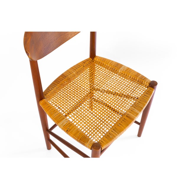 Wood Set of Model 317 Dining Chairs by Peter Hvidt & Orla Mølgaard Nielsen For Sale - Image 7 of 9