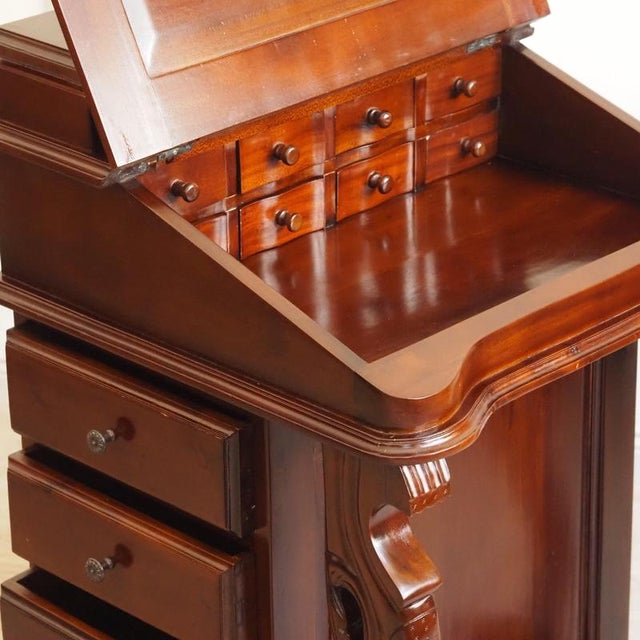 Victorian Davenport Wooden Secretaire, 1800s For Sale - Image 3 of 18