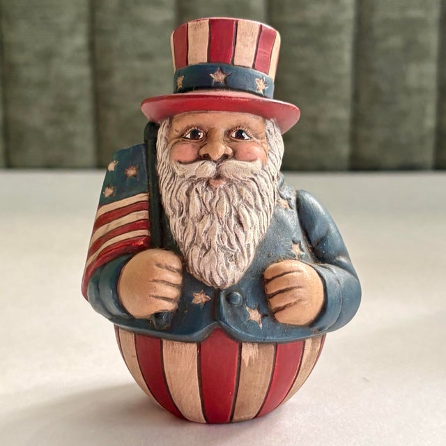 Add a touch of nostalgic holiday charm to your Christmas décor with this adorable set of 3 vintage Scioto ceramic Santa...