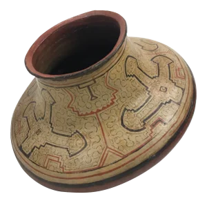 Early 20th Century Authentic Antique Shipibo Peruvian Pot