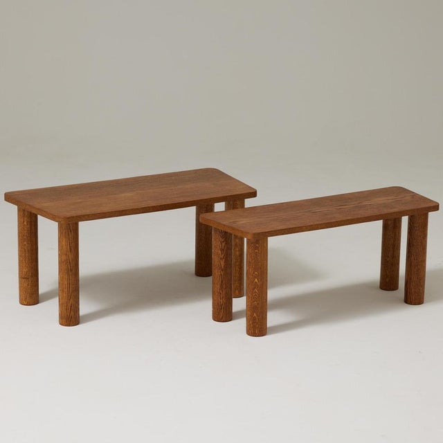 Wood Mid-Century Modern Wood Coffee Tables, 1950, Set of 2 For Sale - Image 7 of 18