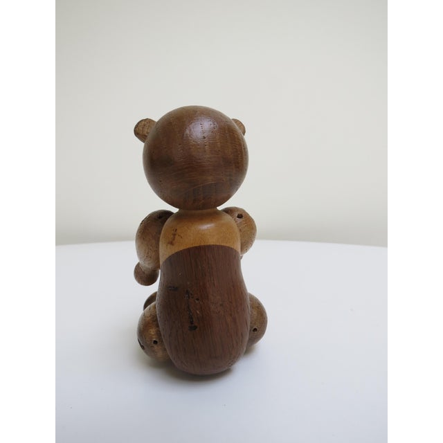 Vintage Danish Beech, Oak and Teak Monkey, Elephant and Bear Figurines by Kay Bojesen, 1960, Set of 3 For Sale - Image 6 of 18