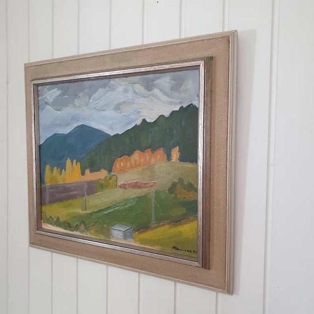 Mid-Century Modern H. Westman, Northern Landscape, 1959, Oil on Canvas For Sale - Image 3 of 16