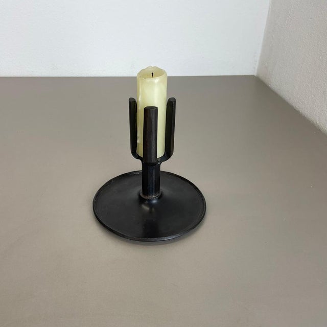 Brutalist Bronze Candleholder from Manfred Bergmeister, Germany, 1970s For Sale - Image 4 of 17