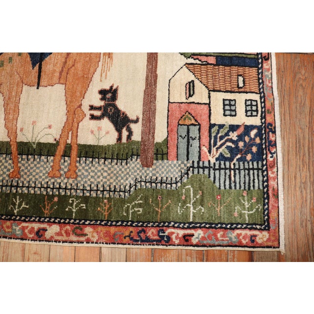 1930s Zabihi Collection Turkish Anatolian Animal Caravan Camel Rug 1939 - 2'8" x 4'2" For Sale - Image 5 of 9