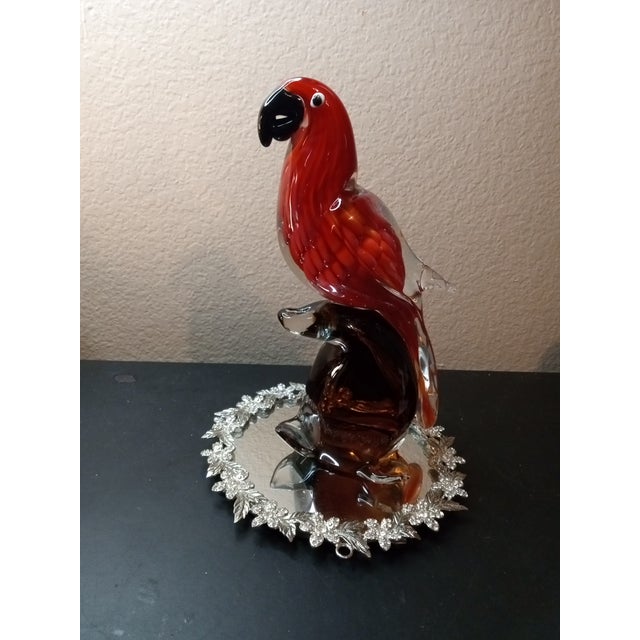 1980s 1980s Dynasty Gallery Toucan on Pedestal Art Glass Sculpture For Sale - Image 5 of 8