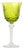Vintage Bohemian Lime Peridot Cut to Clear Wine Water Goblet, 1950s, Set of 10 For Sale