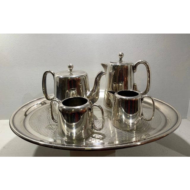 1970s Metal Tea Service Set, 1970s, Set of 5 For Sale - Image 5 of 5