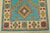 Kazak Runner 2’2” X 6′ Blue Wool Tribal Hand-Knotted Oriental Rug For Sale - Image 9 of 12