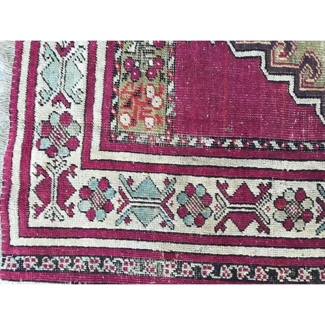 Antique Turkish Anatolian Prayer Rug For Sale - Image 5 of 11