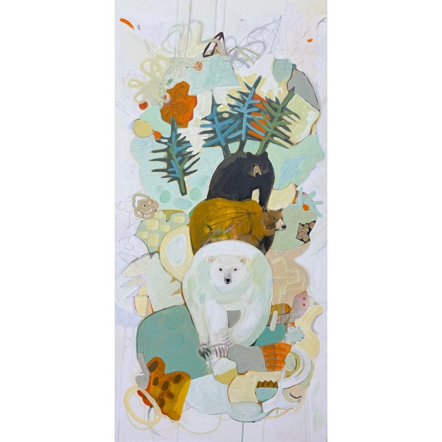 “Ursus Over Under” Bear Trio Painting LWren Walraven For Sale - Image 11 of 15