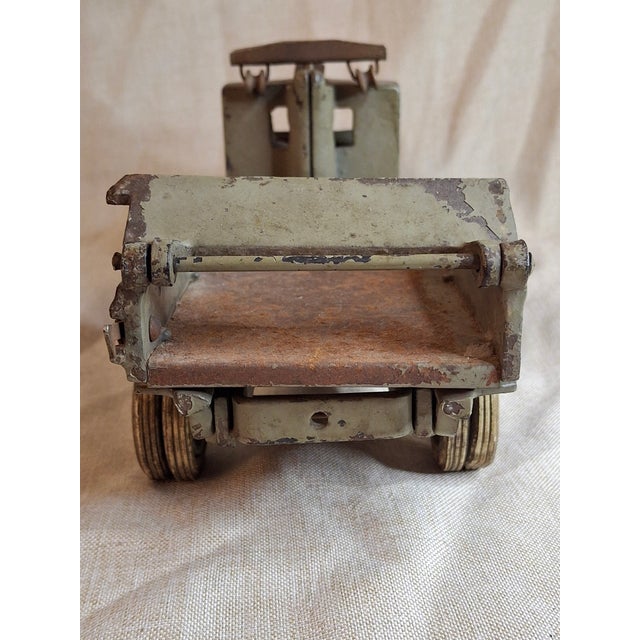 Antique Arcade Cast Iron Mack Ac Dump Truck Large 11.5" Original Paint 1925 For Sale - Image 10 of 18