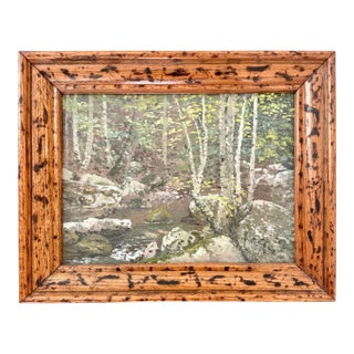J. Vance Miller 1970 Signed Oil Landscape “Waning Summer on Little Stony” For Sale
