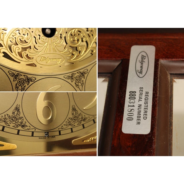 Wood Late 20th Century Ridgeway Traditional Cherry Tall Case Grandfather Clock For Sale - Image 7 of 13