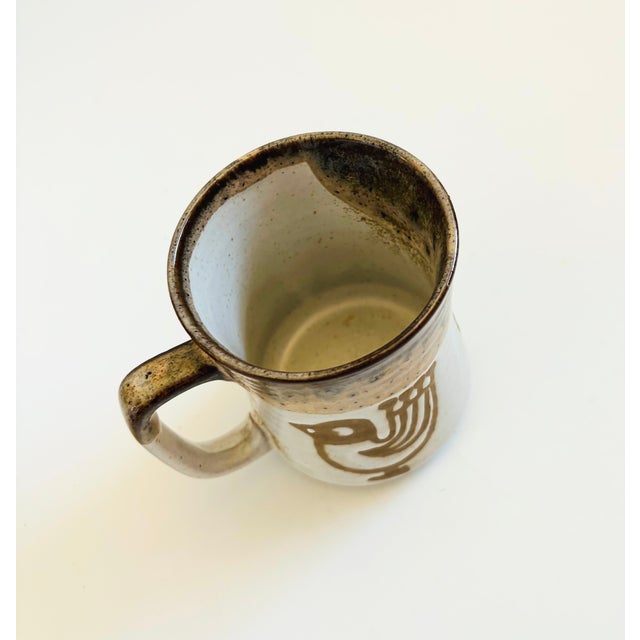 Mid-Century Modern Mid Century Pottery Bird Mug For Sale - Image 3 of 8