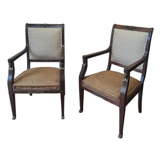 French Empire Style Armchairs, 1900, Set of 2 For Sale