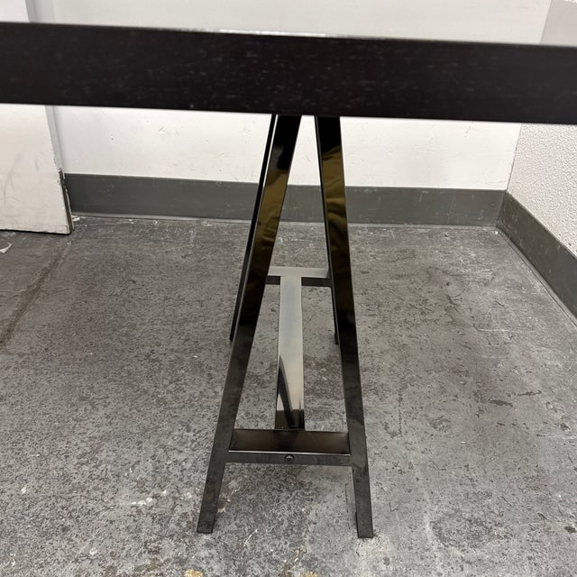 Black Contemporary Saw Horse Base Table For Sale - Image 8 of 12