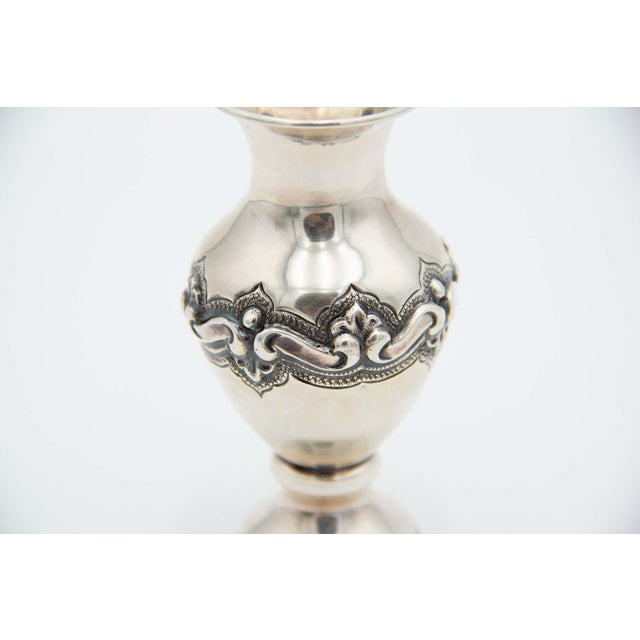 Silver Vase with Reliefs, in Very Good conditions. Designed 1980 to 1989 This piece has an attribution mark, I am sure...