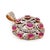 Contemporary Mid Century 4.00 Carat Ruby Diamond 18k Yellow Gold and Silver Pendant For Sale - Image 3 of 5