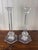 Glass Val Saint-Lambert Signed Belgian Crystal Candlesticks, Pair, 11" Tall, Late 20th Century For Sale - Image 7 of 8