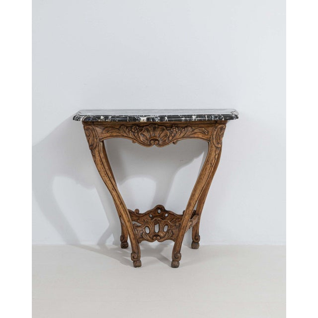 Early 19th Century France Louis XV Amber Wood Console Table For Sale - Image 10 of 10