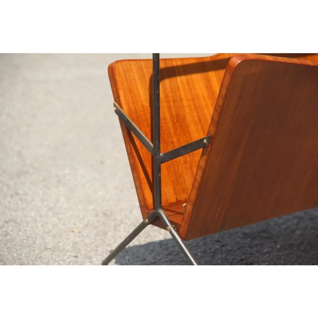 Rosewood Magazine Rack, 1950s For Sale - Image 5 of 10