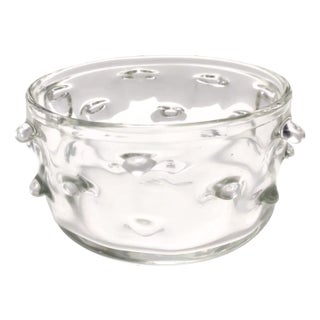 Vintage Transparent Murano Glass Vase attributed to Ercole Barovier, 1940s For Sale
