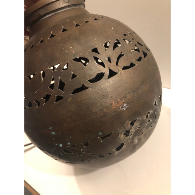 Vintage Copper Southwestern Table Lamp For Sale - Image 6 of 12