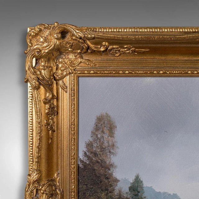 Green 1970's Vintage Landscape Painting For Sale - Image 8 of 10