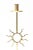 Mid-Century Modern Vintage Fornasetti Style Sun Motif Polished Brass Tall Candlesticks, 1970's For Sale - Image 3 of 11