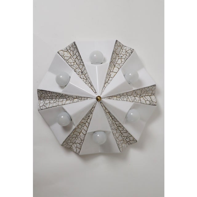 Star Wall Lamp in White and Gold Ceramic from Pan Keramik, Germany, 1970s For Sale - Image 9 of 17