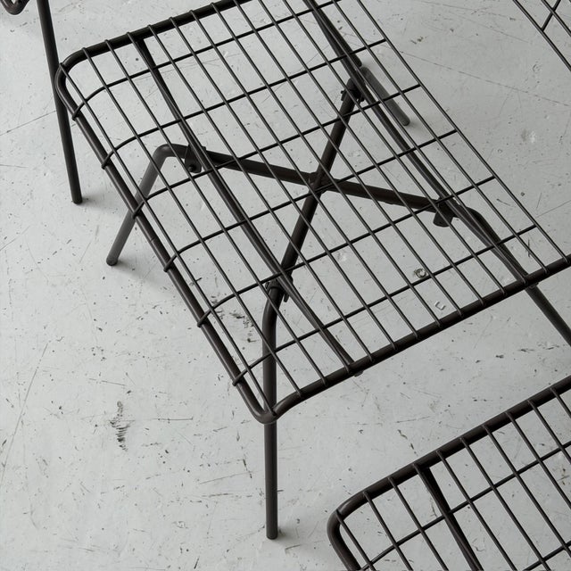 John Keal Mid 20th Century Wire Chairs by John Keal for Pacific Iron, 4 Pieces, Attributed For Sale - Image 4 of 7