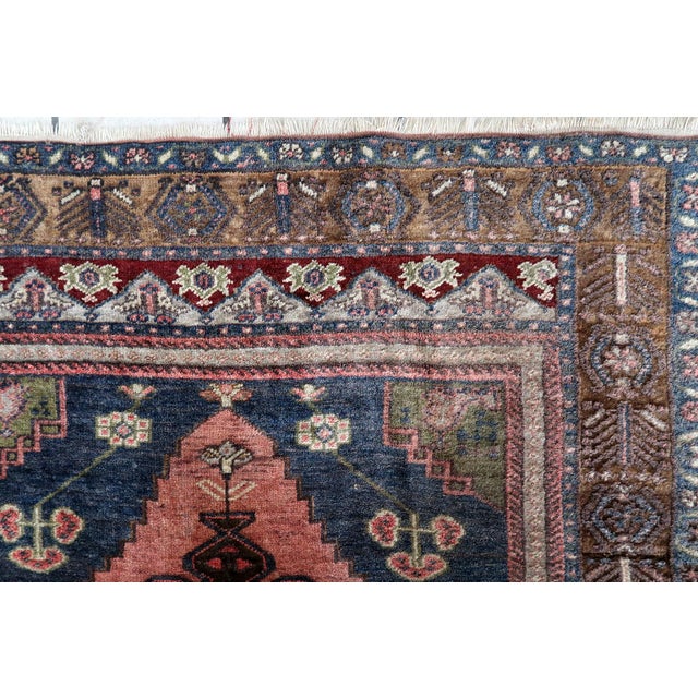 Textile 1970s, Handmade Vintage Turkish Anatolian Rug 3.7' X 5.6' (113cm X 173cm), 1970s For Sale - Image 7 of 11
